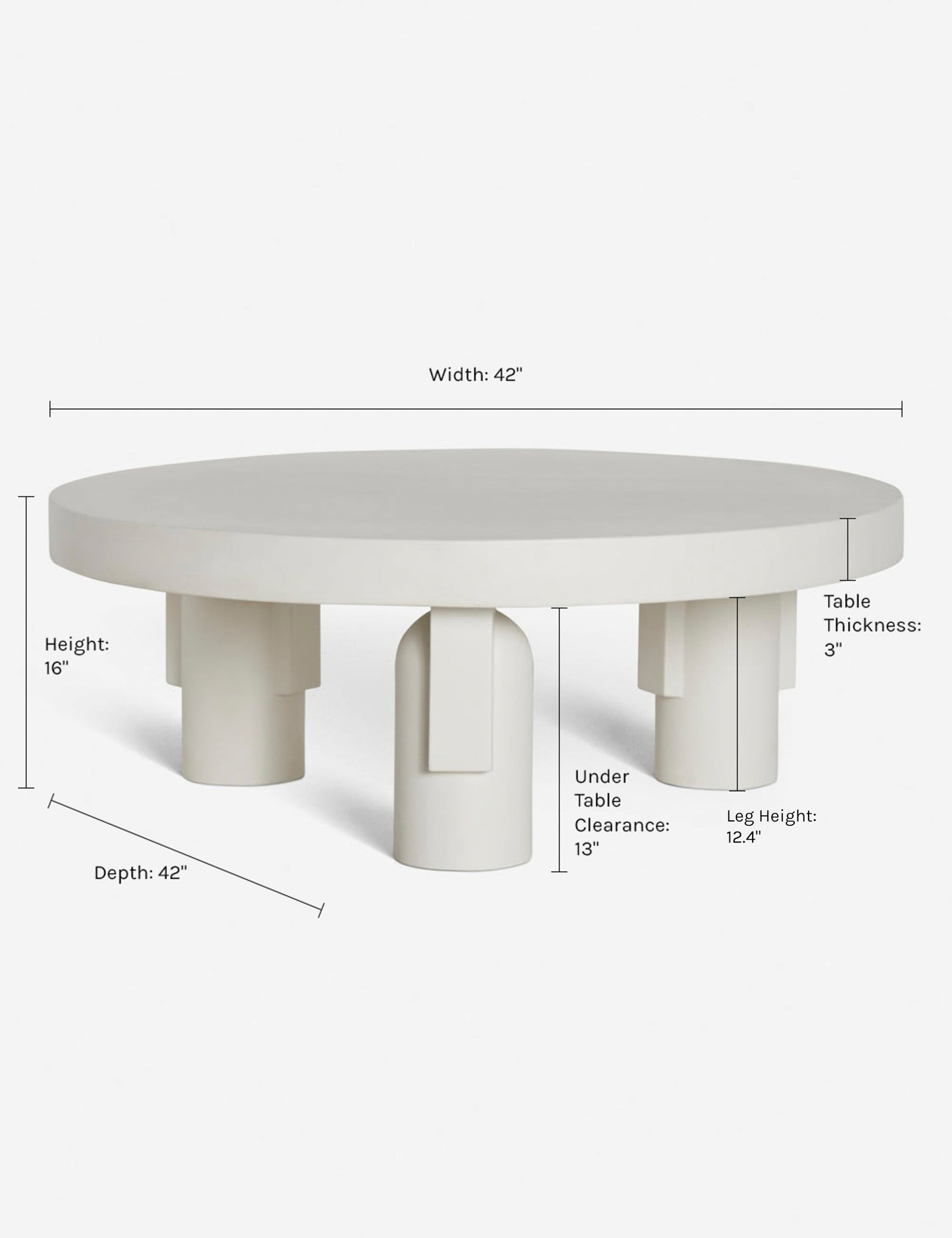 Anja Indoor / Outdoor Round Coffee Table - Thumbnail 5