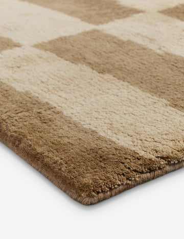 Askel Hand-Knotted Wool Rug Swatch by Sarah Sherman Samuel, Natural