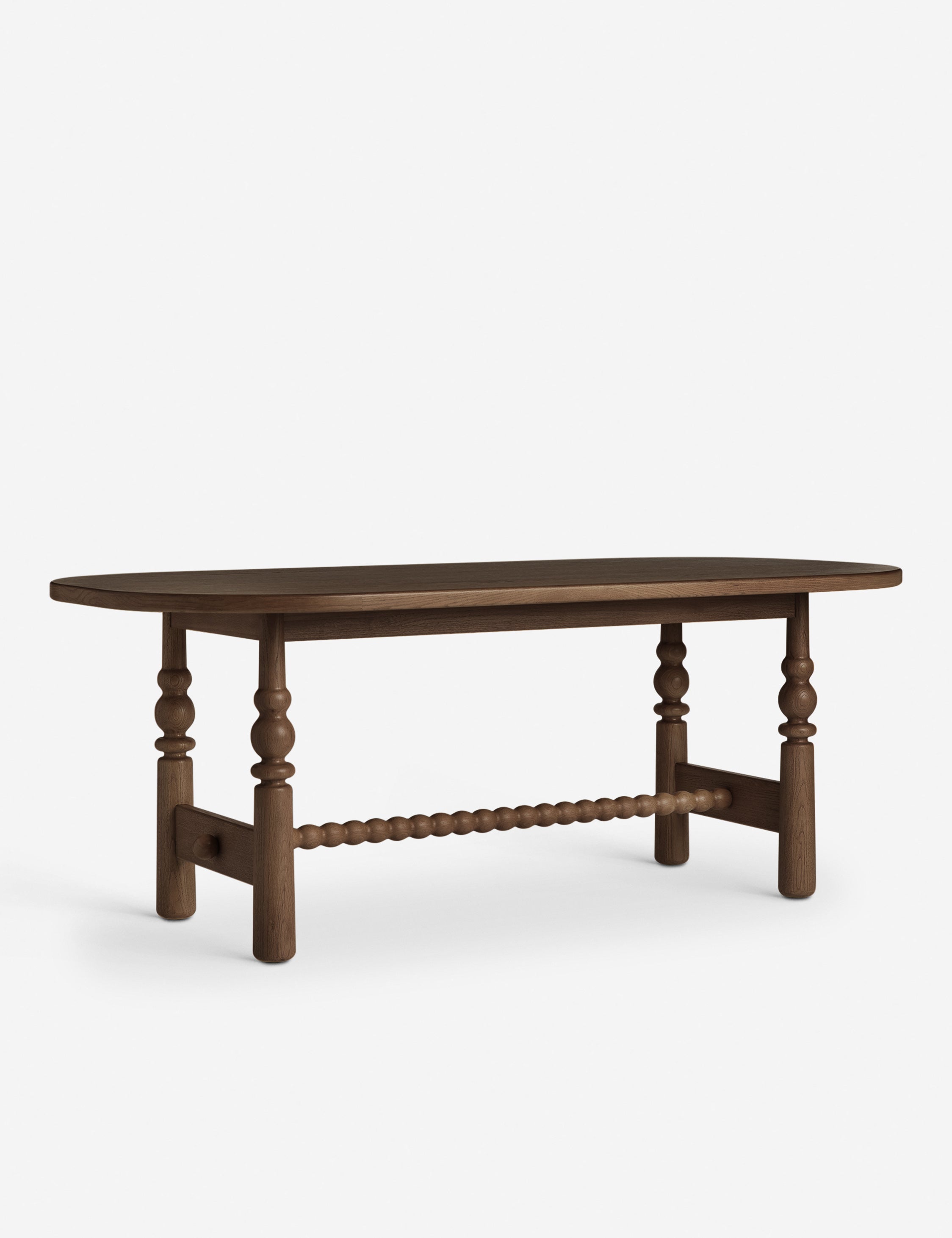 Open Box: Blume Oval Dining Table, Smoked Oak 78"W