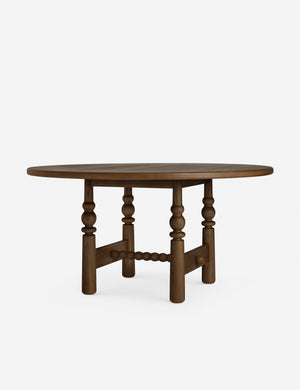 Open Box: Blume Round Dining Table, Smoked Oak 60