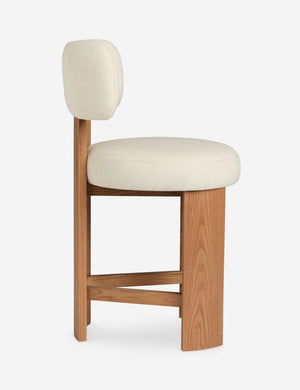 Open Box: Brisbane Counter Stool, Ivory Performance Linen