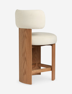 Open Box: Brisbane Counter Stool, Ivory Performance Linen