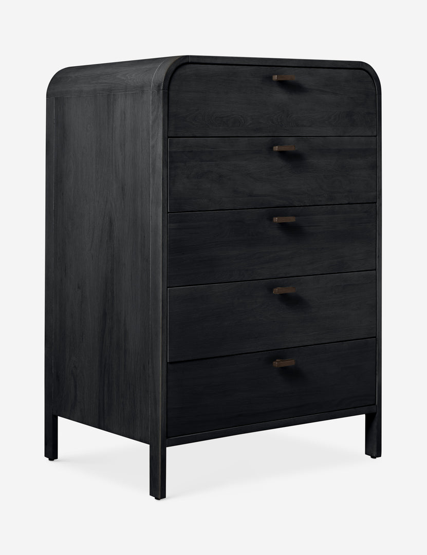 dresser black wood Brooke 5-Drawer Dresser