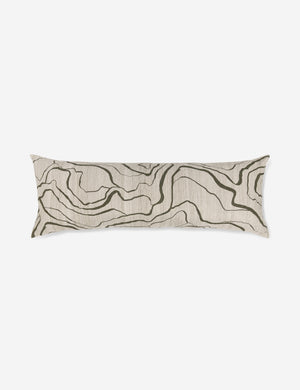 Canyon Olive Green Long Lumbar Pillow by Élan Byrd