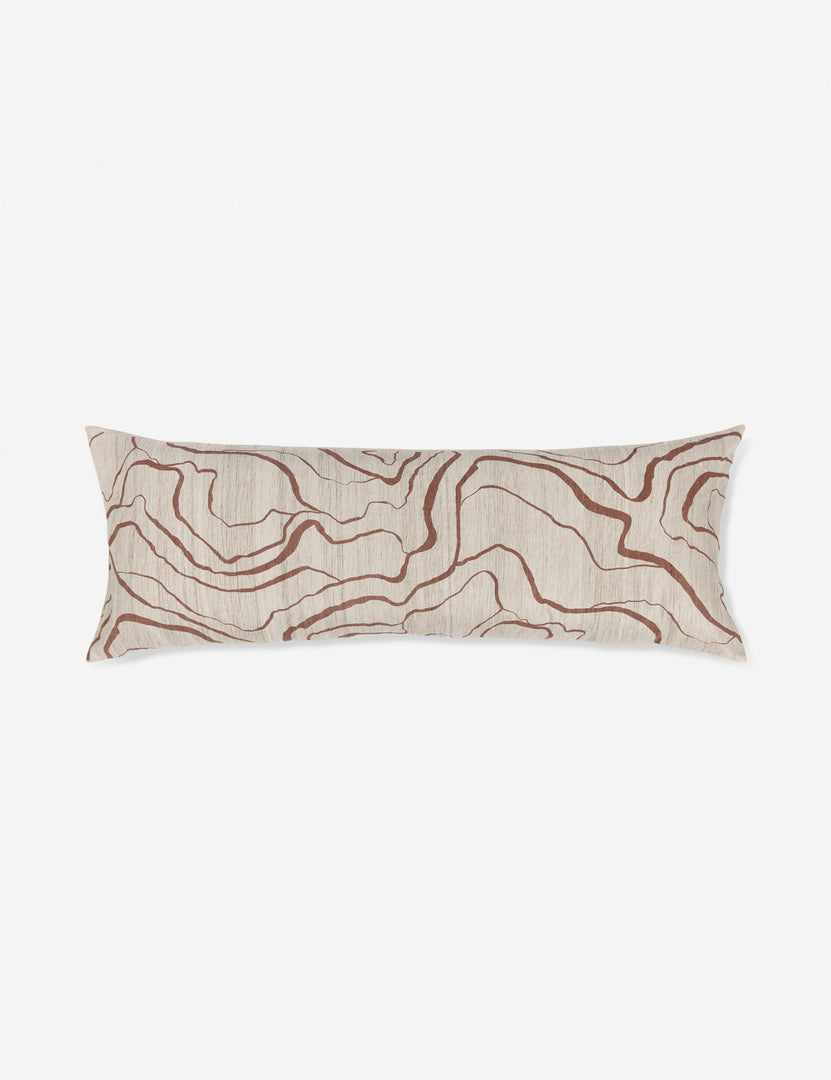#color::terracotta #style::long-lumbar | Canyon Terracotta Long Lumbar Pillow by Élan Byrd