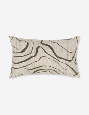Canyon Olive Green Lumbar Pillow by Élan Byrd