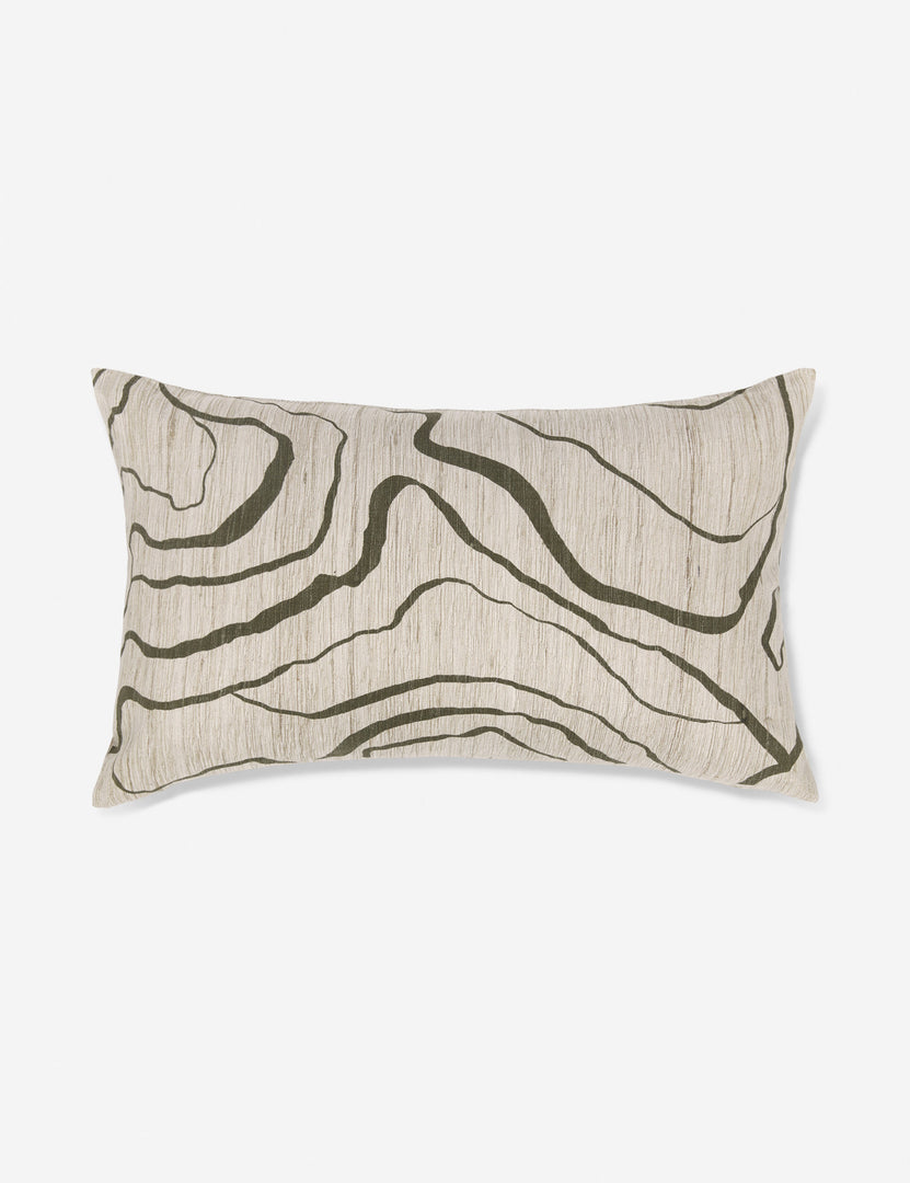 #color::olive #style::lumbar | Canyon Olive Green Lumbar Pillow by Élan Byrd
