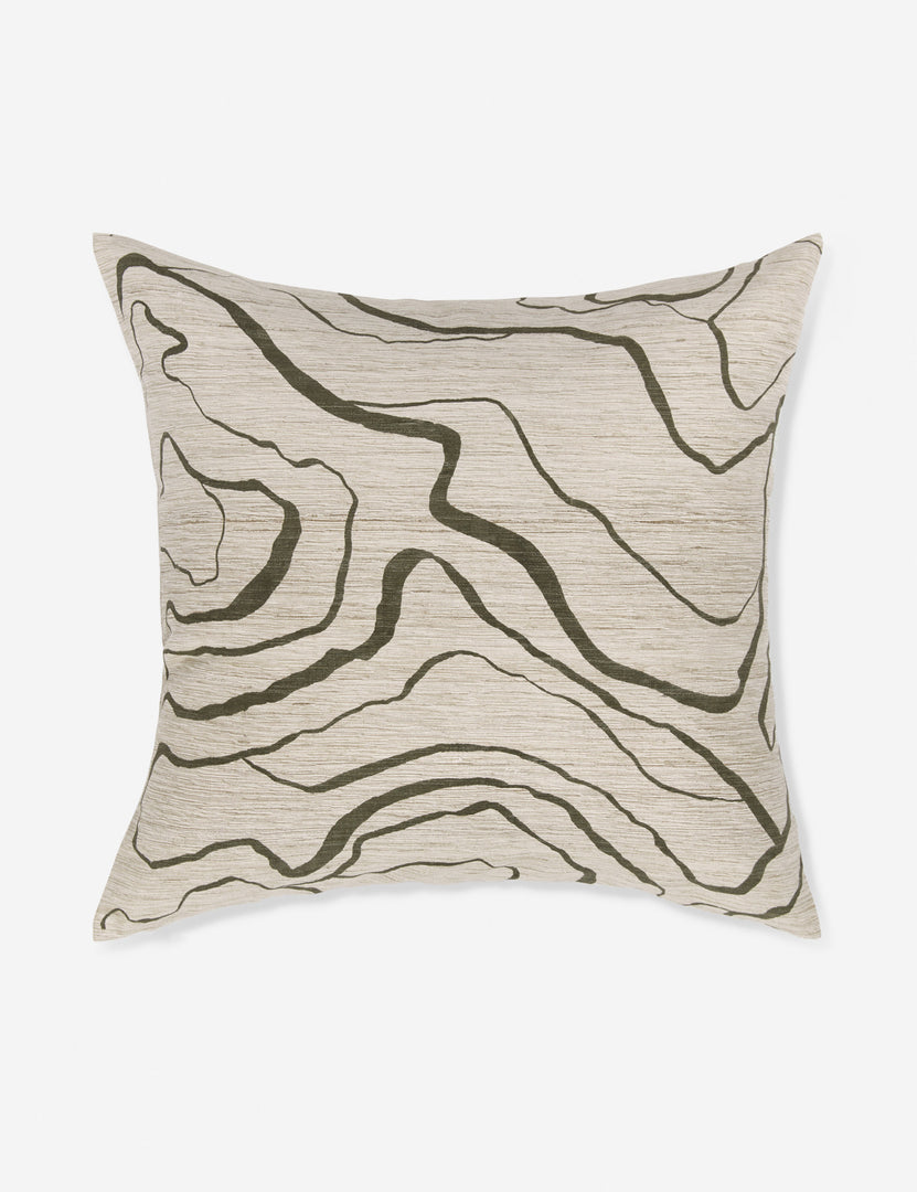 #color::olive #style::square | Canyon Olive Green Square Pillow by Élan Byrd
