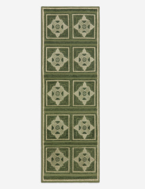 Carlisle Geometric Motif Hand-Knotted Wool Runner Rug by Aimee Song