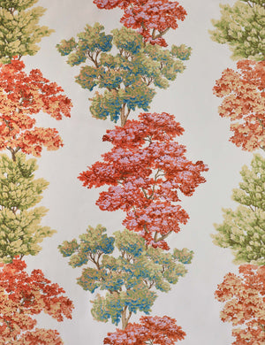 Central Park Cotton Fabric Swatch by Scalamandré, Autumn