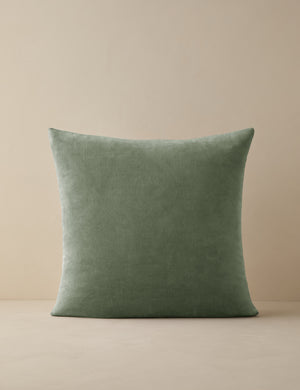 Charlotte Moss Green Square Velvet Pillow