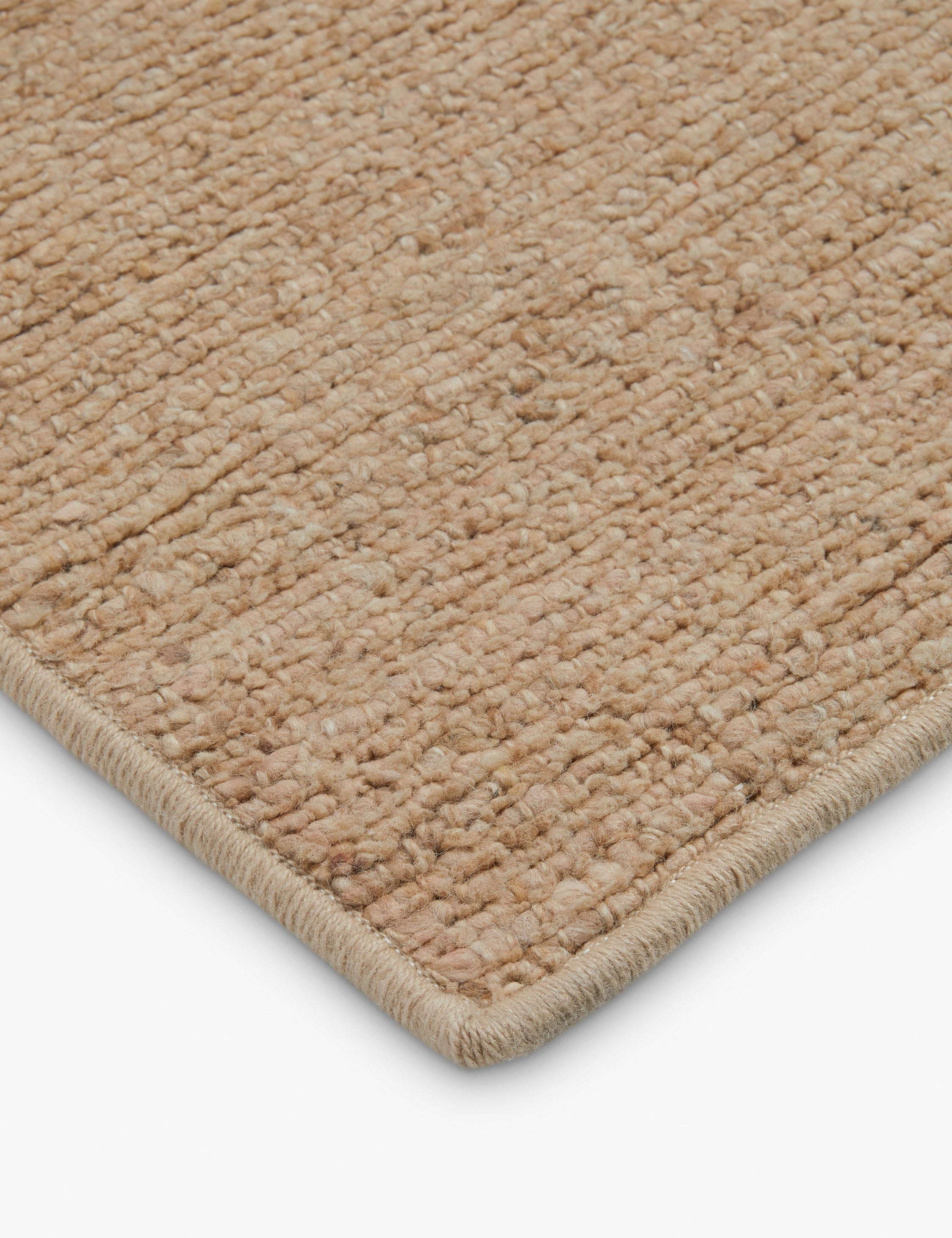 Custom Barco Hand-Loomed Wool Rug Swatch 5.5" x 6", Cognac