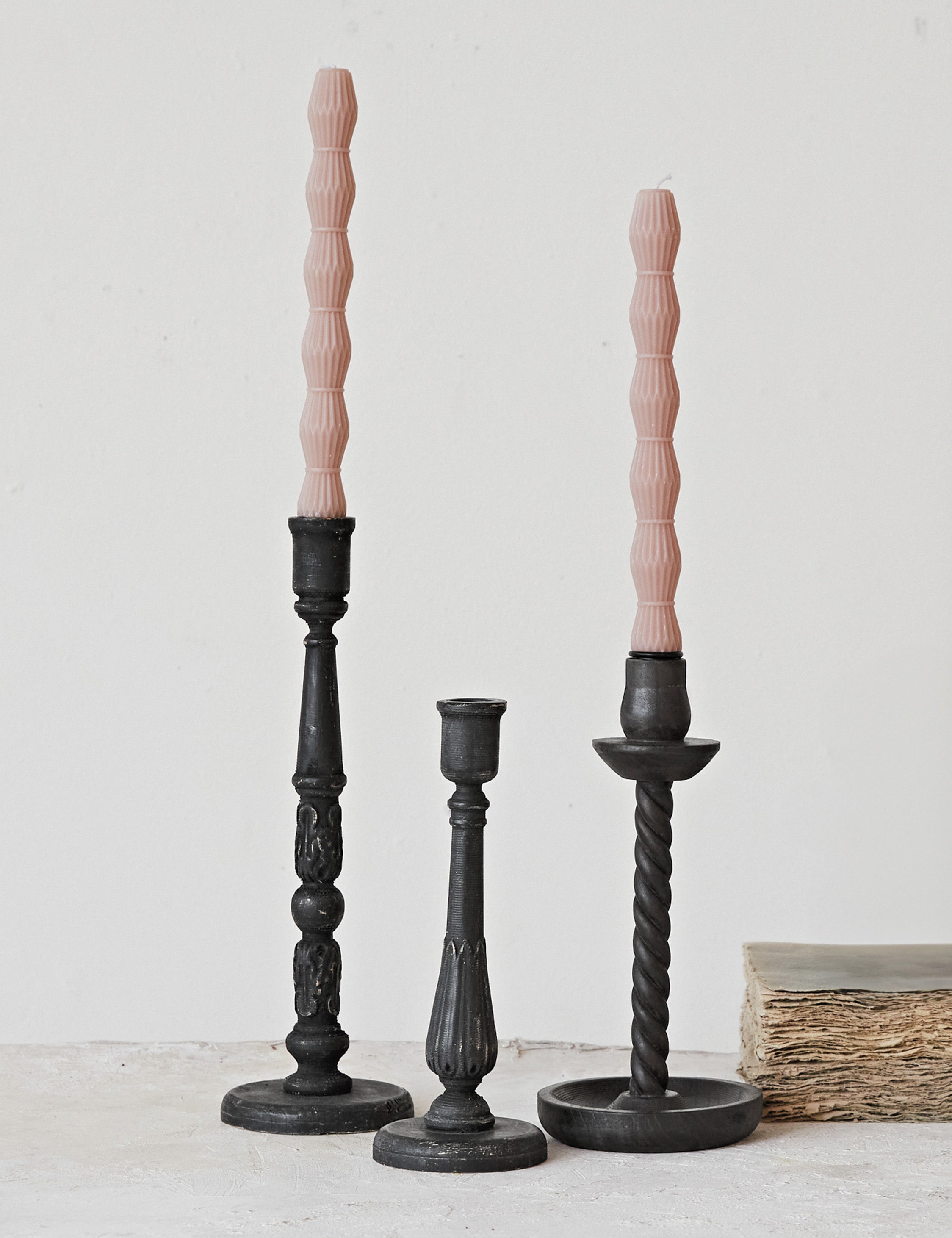 Tenebre Taper Candle Holders Set of 3
