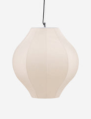 #color::ivory #size::19.5-dia | Ozell lantern paper shade pendant light.