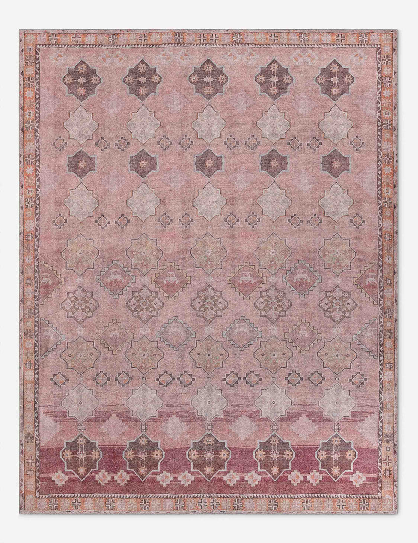 Damaris Dusty Pink + Taupe Medallion Rug