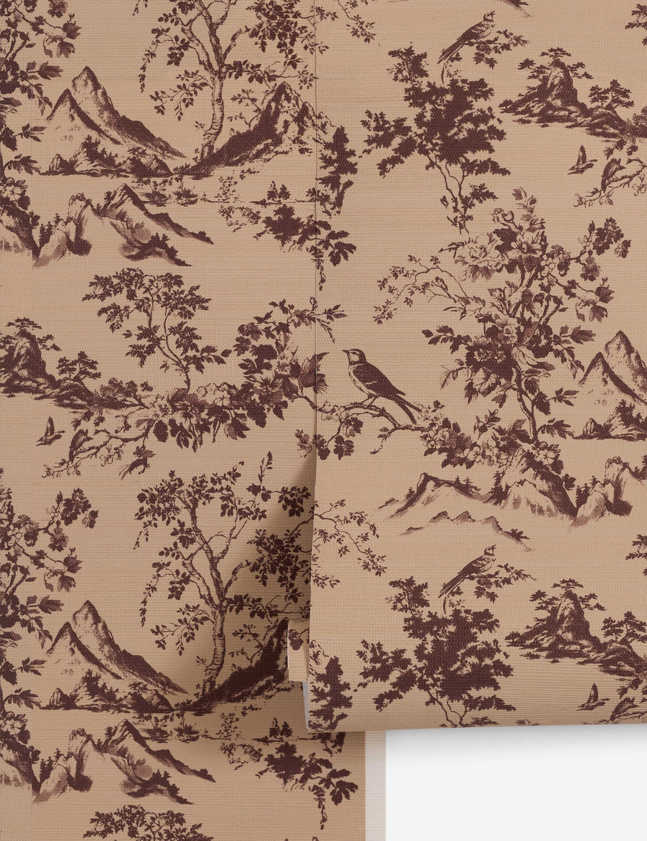 #color::bordeaux | Dors Grasscloth Wallpaper by Jake Arnold