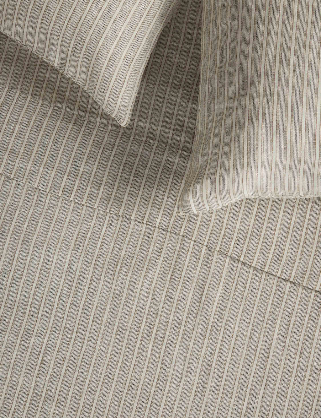 Eadlin Striped European Flax Linen Duvet Cover Set