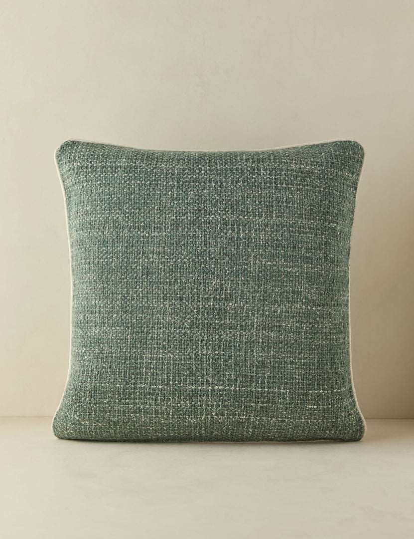 #color::hunter #style::square | Enzi tactile tweed pillow by Aimee Song