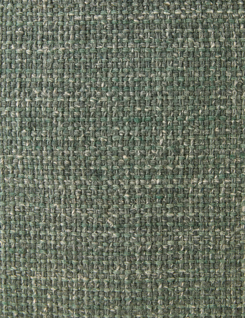 #color::hunter #style::square | Close up of the material of the Enzi tactile tweed pillow by Aimee Song