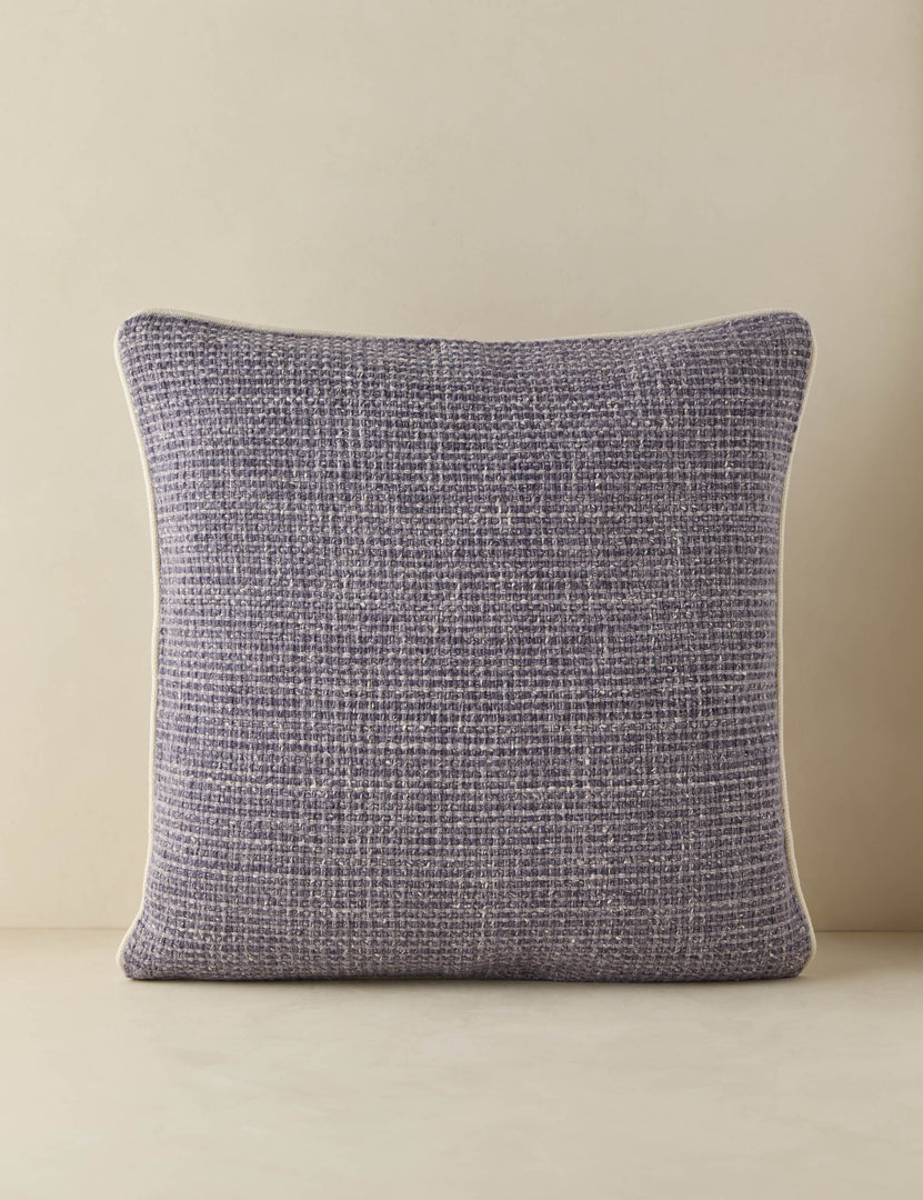 #color::iris #style::square | Enzi tactile tweed pillow by Aimee Song