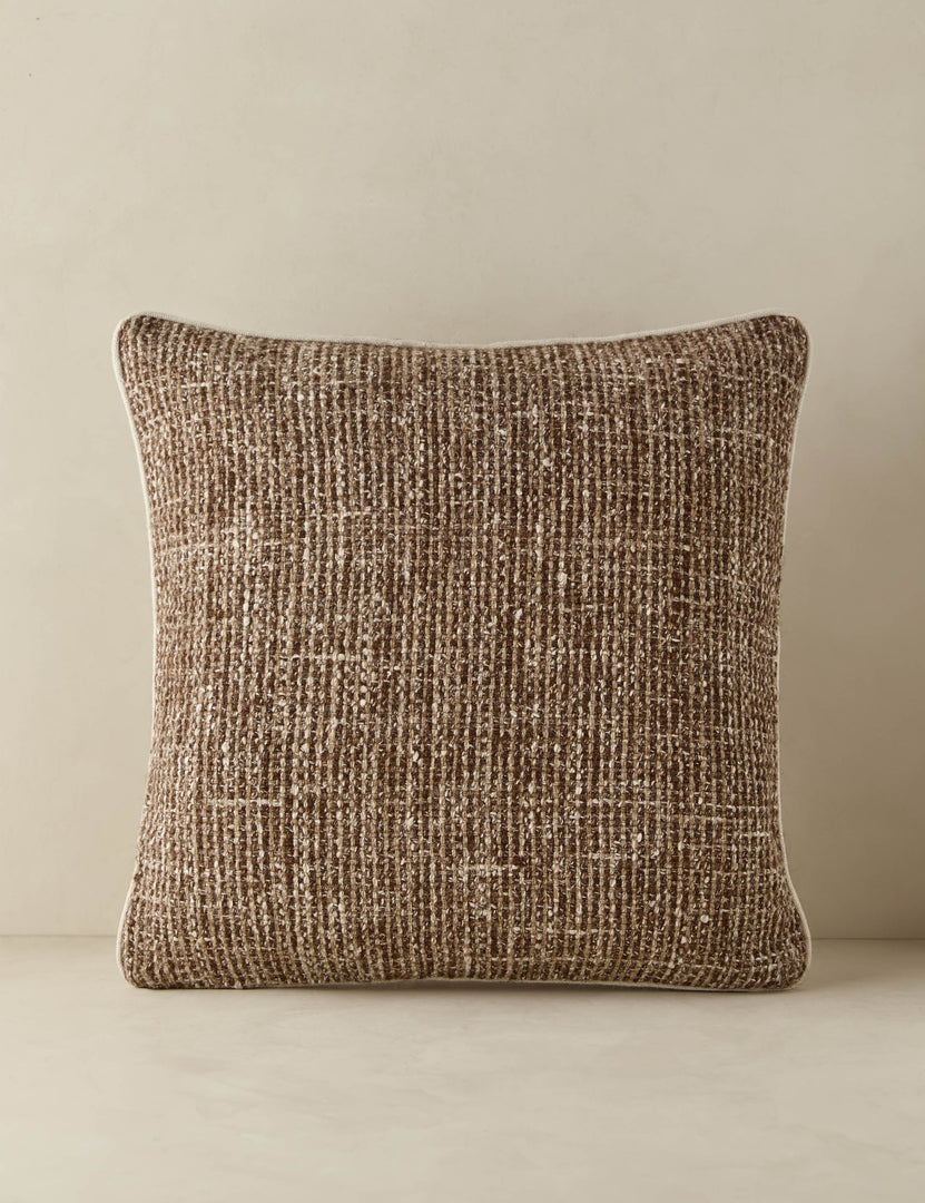 #color::macchiato #style::square | Enzi tactile tweed pillow by Aimee Song