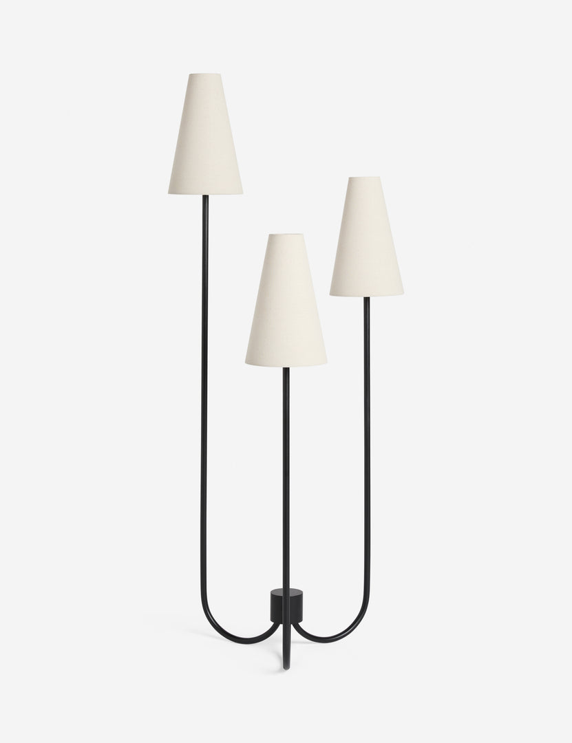 #color::black | Familia slim 3-tapered shade floor lamp by Aimee Song