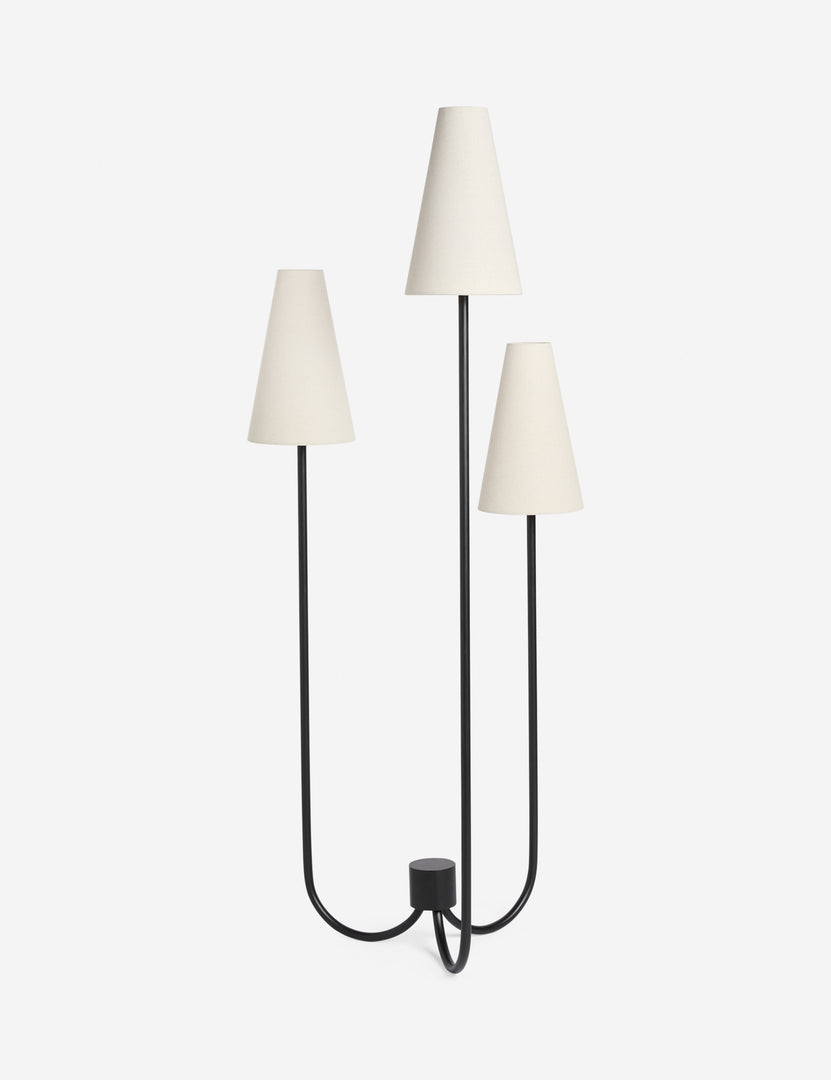 #color::black | Familia slim 3-tapered shade floor lamp by Aimee Song