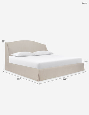 Kaelyn Slipcover Storage Bed : Brown / Queen