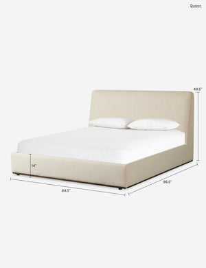 Open Box: Shirin Platform Bed, Flax Queen