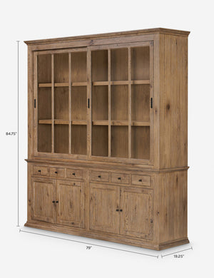Harding Curio Cabinet by Amber Lewis x Four Hands : Weathered Oak