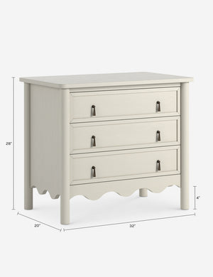Millie 3-Drawer Nightstand : Walnut Oak