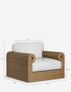 Balla Outdoor Swivel Accent Chair : Natural