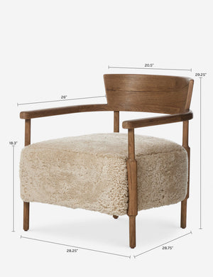 Bennett Accent Chair by Amber Lewis x Four Hands : Beige Shearling