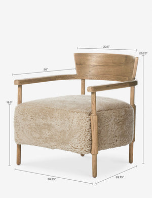 Open Box: Bennett Accent Chair, Beige Shearling by Amber Lewis x Four Hands