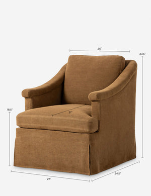 Joplin Swivel Chair by Amber Lewis x Four Hands : Broadway Gilt