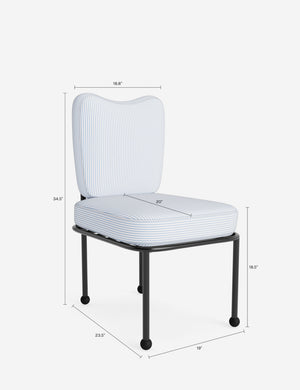 Lanata Outdoor Dining Chair : Black Sunbrella Canvas