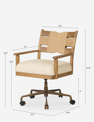 Tova Desk Chair by Amber Lewis x Four Hands : Natural