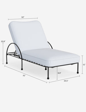 Lanata Outdoor Chaise : Haze Sunbrella Canvas