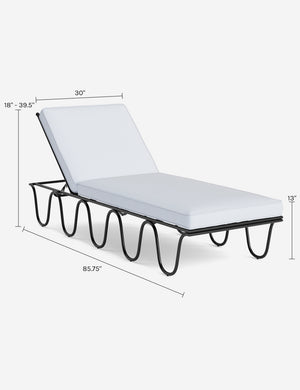 Peggy Outdoor Chaise by Sarah Sherman Samuel : Black Sunbrella Canvas