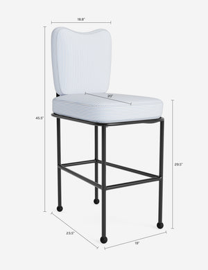 Lanata Outdoor Barstool : Perennials Rough n Rowdy Olive/Soapstone