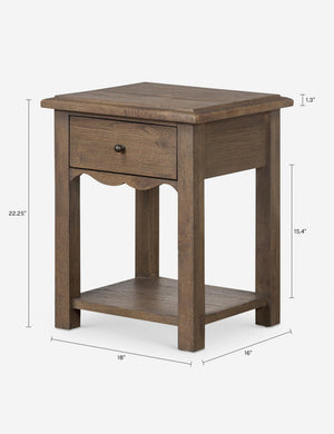 Bayla Side Table by Amber Lewis x Four Hands : Weathered Oak