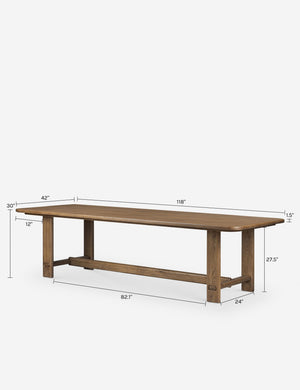 Bramwell Dining Table by Amber Lewis x Four Hands : Weathered Oak
