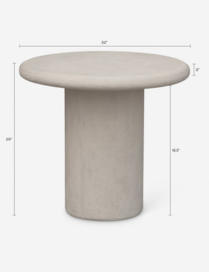 Charmaine Indoor / Outdoor Round Side Table : Brown