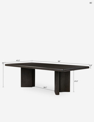 Elsen Dining Table : Dark Brown Oak / 118