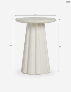 Lazenby Indoor / Outdoor Round Side Table : White / 13.8