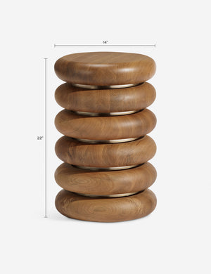 Linus Round Side Table : Natural Oak
