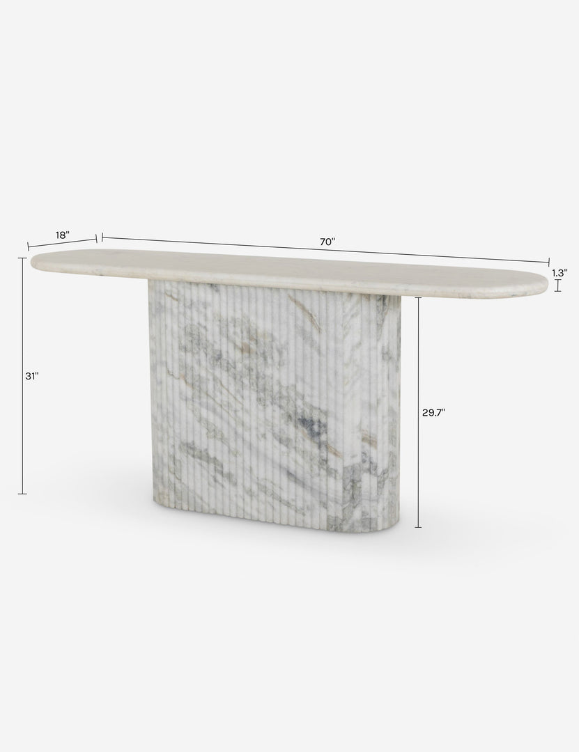 Mercer Marble Oval Console Table