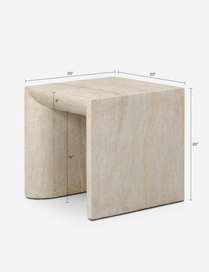Sonder Side Table : Travertine