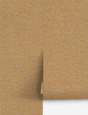 Villette Paperweave Wallpaper, Saddle - Swatch