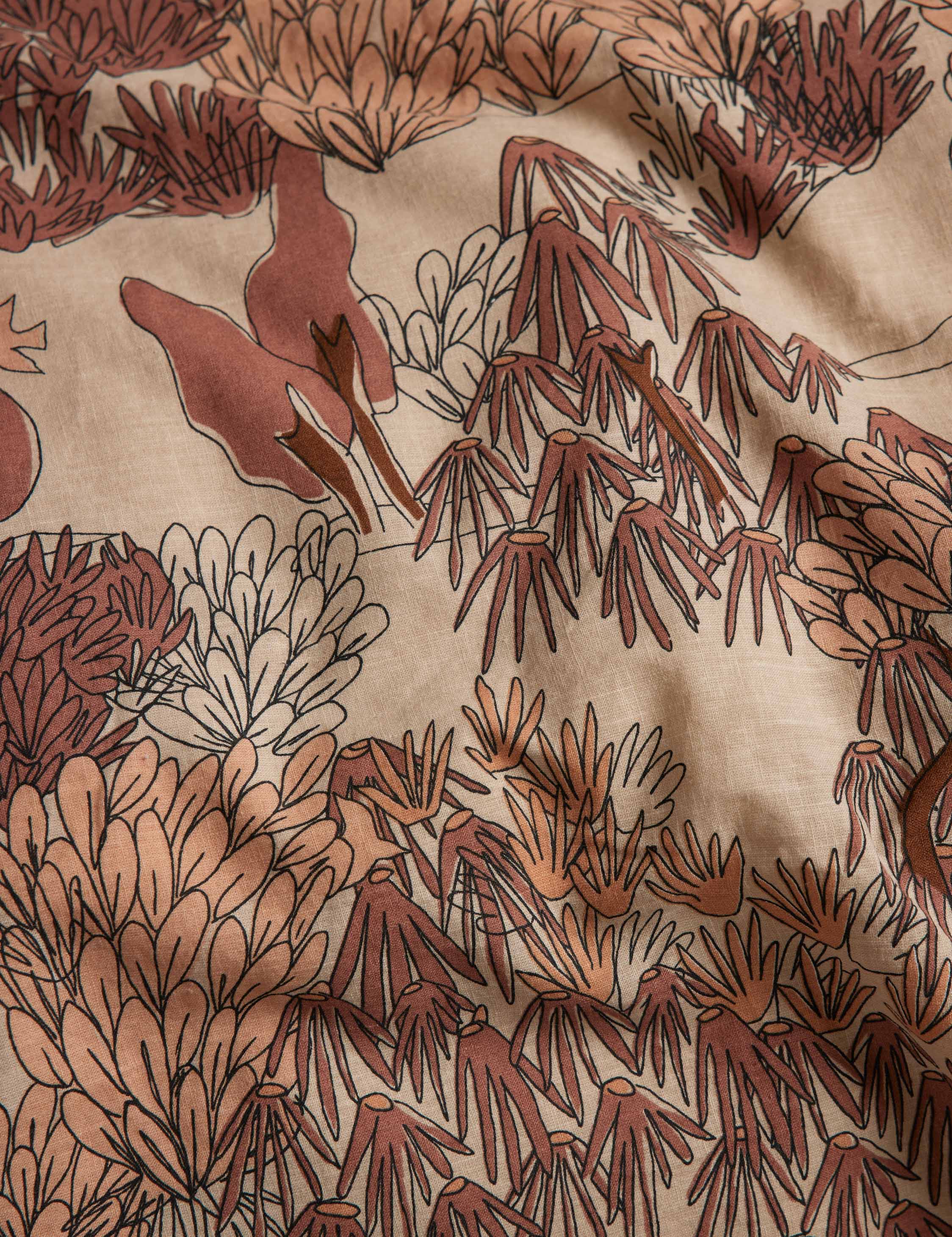 Garden Walk Linen Cotton Duvet Cover - Thumbnail 3